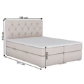 Kép 7/7 - ESHLY Boxspring franciaágy 180x200 cm - Bézs Mono 232
