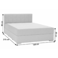 Kép 13/13 - FERATA KOMFORT Boxspring franciaágy 120x200 cm - Világosszürke Colet 04