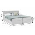 Kép 16/16 - FERATA KOMFORT Boxspring franciaágy 180x200 cm - Világosszürke Colet 04
