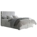 Kép 1/6 - FONDA Boxspring franciaágy 180x200 cm - Világosszürke Mono 244
