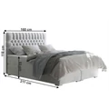Kép 6/6 - FONDA Boxspring franciaágy 160x200 cm - Világosszürke Mono 244