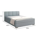 Kép 4/4 - RIANA komfortos BOXSPRING franciaágy 120x200 - Colet mentol 83