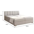 Kép 4/4 - RIANA komfortos BOXSPRING franciaágy 160x200 - Colet világosszürke 04