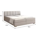 Kép 4/4 - RIANA komfortos BOXSPRING franciaágy 180x200 - Colet világosszürke 04