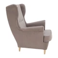 Kép 2/13 - RUFINO 2 NEW modern fotel  - 05 Taupe bézses szürke / Bükkfa (359959)