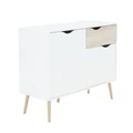 Kép 4/10 - OSLO 2 ajtós 1 fiókos komód - Sonoma Tölgy / Fehér (TEMPO 75387)