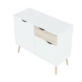 Kép 5/10 - OSLO 2 ajtós 1 fiókos komód - Sonoma Tölgy / Fehér (TEMPO 75387)