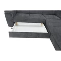 Kép 9/14 - SANTIAGO sarokülő ágyfunkcióval és ágyneműtartóval - Matrix 17 szürke - BALOS(2SK-RE-3F)