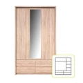 Kép 1/6 - NORTY tükrösszekrény - Sonoma Tölgy (TYP1)
