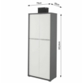 Kép 3/4 - RIOMA NEW TYP 07 Polcos szekrény - Grafit / Fehér