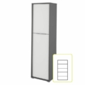 Kép 2/4 - RIOMA NEW TYP 08 polcos szekrény - Grafit / Fehér