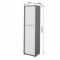 Kép 3/4 - RIOMA NEW TYP 08 polcos szekrény - Grafit / Fehér