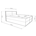 Kép 2/2 - ARAMIS Boxspring franciaágy 180x200 cm - 3-as VILÁGOSKÉK