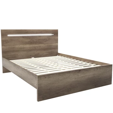 FAVORIT ágykeret ágyráccsal, LED világítással 160x200 cm - Canyon Tölgy