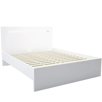 FAVORIT ágykeret ágyráccsal, LED világítással 160x200 cm - Fehér