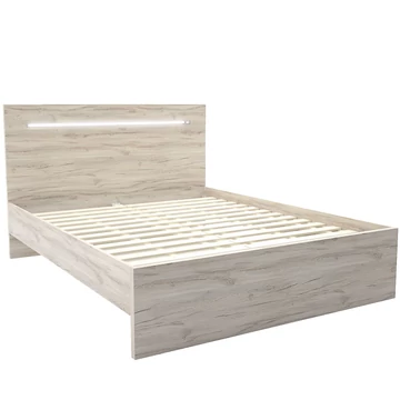 FAVORIT ágykeret ágyráccsal, LED világítással 160x200 cm - Justus Tölgy