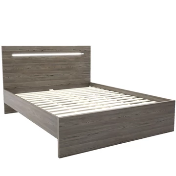 FAVORIT ágykeret ágyráccsal, LED világítással 160x200 cm - Sötét Katthult