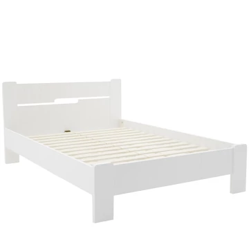 OLIVÉR ágykeret ágyráccsal 140x200 cm - Rusztik Fehér