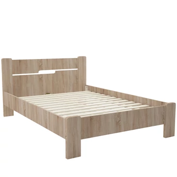 OLIVÉR ágykeret ágyráccsal 140x200 cm - Sonoma Tölgy