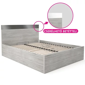 ZEUSZ ágykeret ágyráccsal 160x200 cm - Katthult
