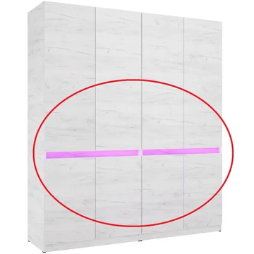 BOSS 180 cm gardrób RGB LED