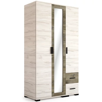 NÁPOLY 120 cm nyílóajtós gardrób - Justus Tölgy / Sötét Justus Tölgy