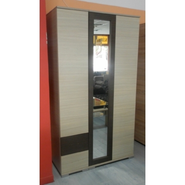NÁPOLY 120 cm nyílóajtós gardrób - Ferrara Tölgy / Finom Barna
