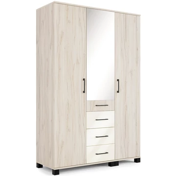 NEPAL 135 cm nyílóajtós gardrób - Justus Tölgy / Magasfényű Beige