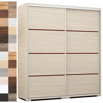 BORNEO 180 cm tolóajtós gardrób - VÁLASZTHATÓ SZÍNEKBEN