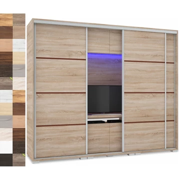 BORNEO 239 cm TV-s gardrób - VÁLASZTHATÓ SZÍNEKBEN