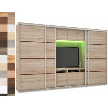 BORNEO 318 cm TV-s gardrób - VÁLASZTHATÓ SZÍNEKBEN