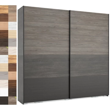 FŐNIX 254 cm tolóajtós gardrób - VÁLASZTHATÓ SZÍNBEN