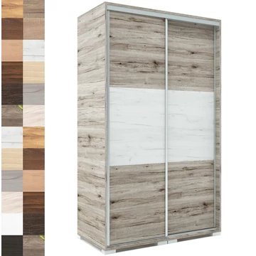 LUX 120 cm tolóajtós gardrób - VÁLASZTHATÓ SZÍNEKBEN