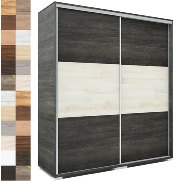 LUX 180 cm tolóajtós gardrób - VÁLASZTHATÓ SZÍNEKBEN