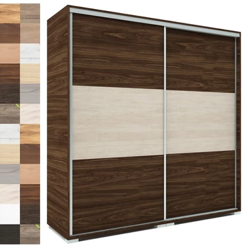 LUX 200 cm tolóajtós gardrób - VÁLASZTHATÓ SZÍNEKBEN