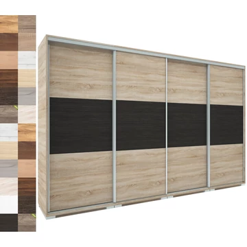 LUX 318 cm tolóajtós gardrób - VÁLASZTHATÓ SZÍNEKBEN