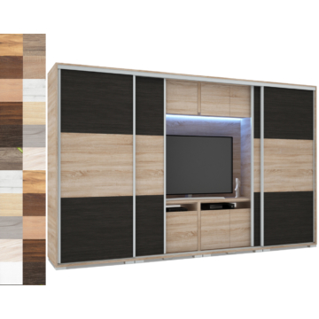 LUX 318 cm TV-s gardrób - VÁLASZTHATÓ SZÍNEKBEN