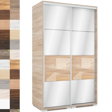 MIRROR 120 cm tükrös tolóajtós gardrób - VÁLASZTHATÓ SZÍNEKBEN