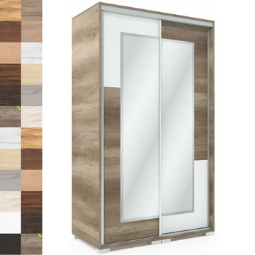 NEO 120 cm tolóajtós tükrös gardrób - VÁLASZTHATÓ SZÍNEKBEN