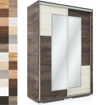 NEO 140 cm tolóajtós tükrös gardrób - VÁLASZTHATÓ SZÍNEKBEN