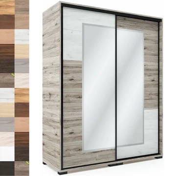NEO 160 cm tolóajtós tükrös gardrób - VÁLASZTHATÓ SZÍNEKBEN