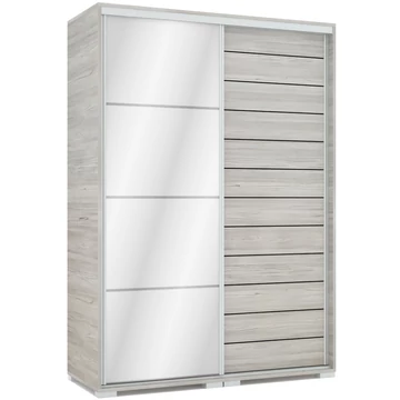 PORTO 140 cm tolóajtós gardrób 1 FÓZOLT tükrös ajtóval - Katthult