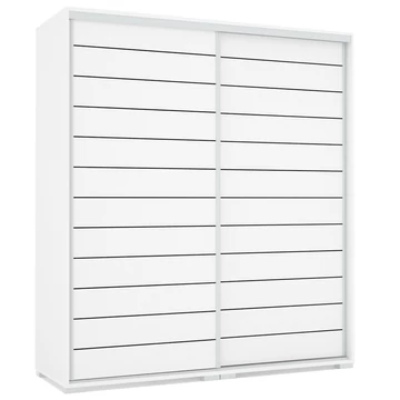 PORTO 180 cm tolóajtós gardrób - Rusztik Fehér