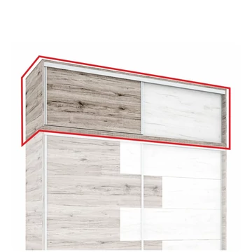 STONE 200 cm-es gardróbhoz magasító, 60 cm magas (Gardrób színeiben)