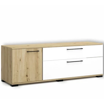 ARIANA 165-ös TV-s elem - Artisan Tölgy / Magasfényű Fehér (AR4)