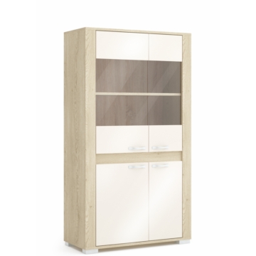 CORTINA 90-es 3/4 üveges elem - Cotta Cremona / Magasfényű Beige (C12)