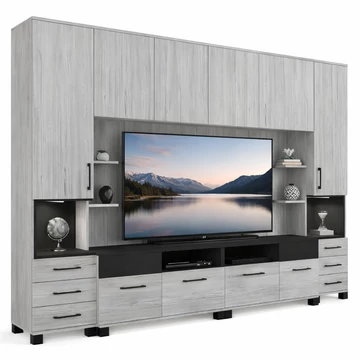 NEPAL nappali szekrénysor 290 cm LED világítással - Katthult