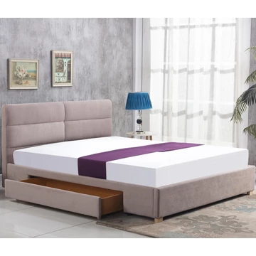 MERIDA ágykeret ágyráccsal és ágyneműtartó fiókkal 160x200 cm - Beige