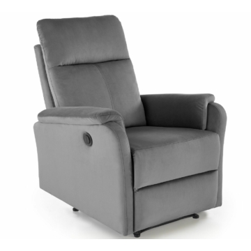 CROCUS automata relax TV fotel - Szürke bársony szövet