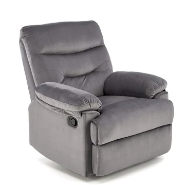 DRAGER relax TV fotel - Szürke bársony szövet